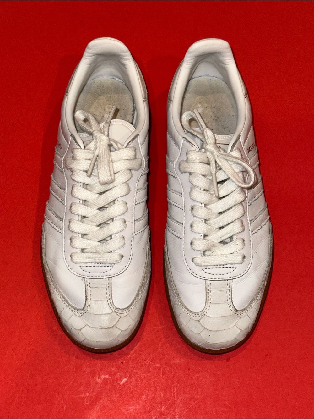 Adidas Originals Samba OG White Gum Snakeskin Toe Sneakers Women’s 7 US